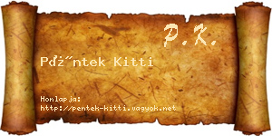 Péntek Kitti névjegykártya